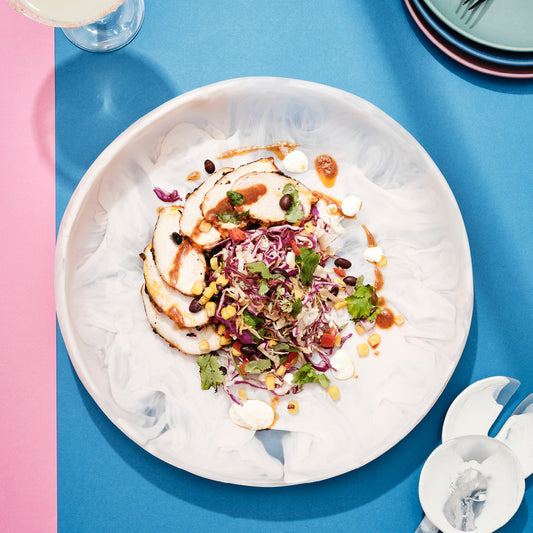 Achiote Grilled Chicken & Mexican Bean Slaw, Chipotle & Lime Dressing