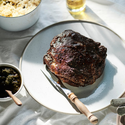 Slow-Cooked Shoulder of Lamb (Bone In), Lemon, Garlic & Rosemary