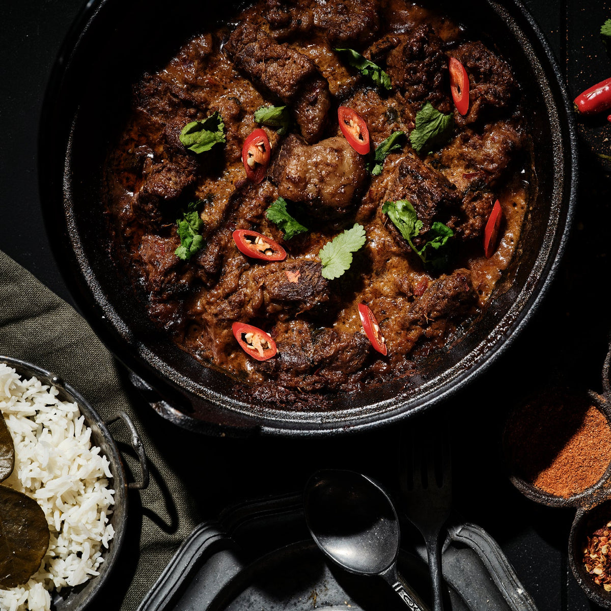 Beef Brisket & Peanut Curry with Rice - Single Serve