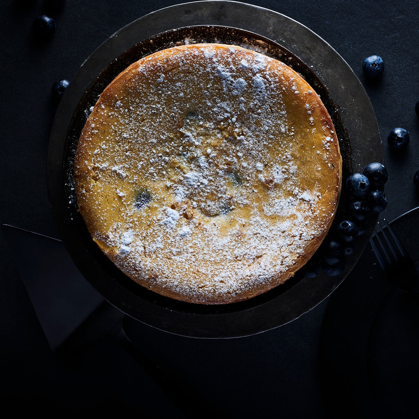 Basque Cheesecake with Berry Compote