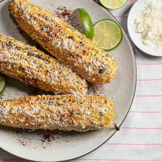 Char-Grilled Street Corn, Queso, Chipotle Butter
