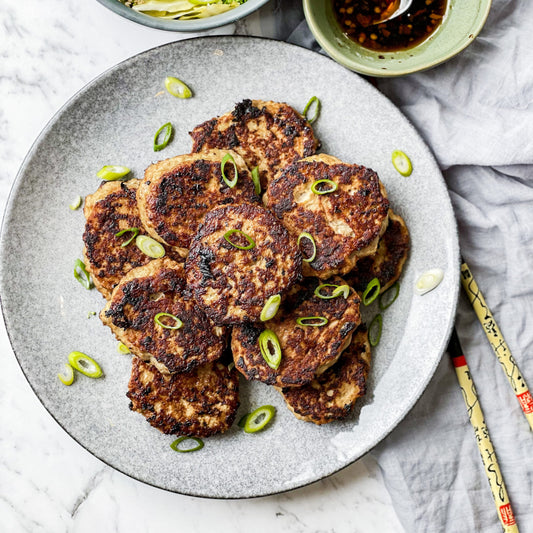 Grilled Turkey & Zucchini Burgers, Mashed Potato, Green Beans - Single Serve