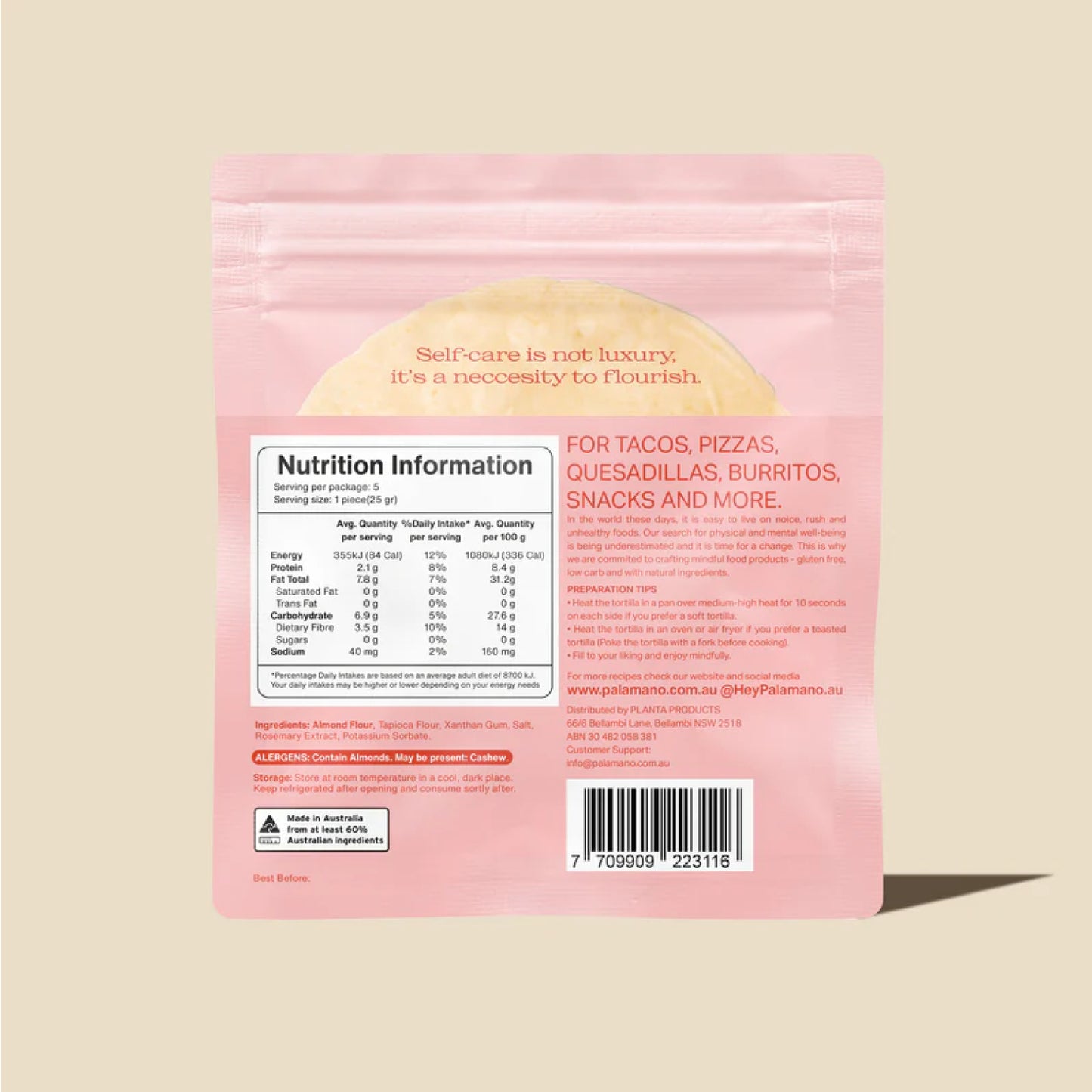 Palamano Almond Tortillas