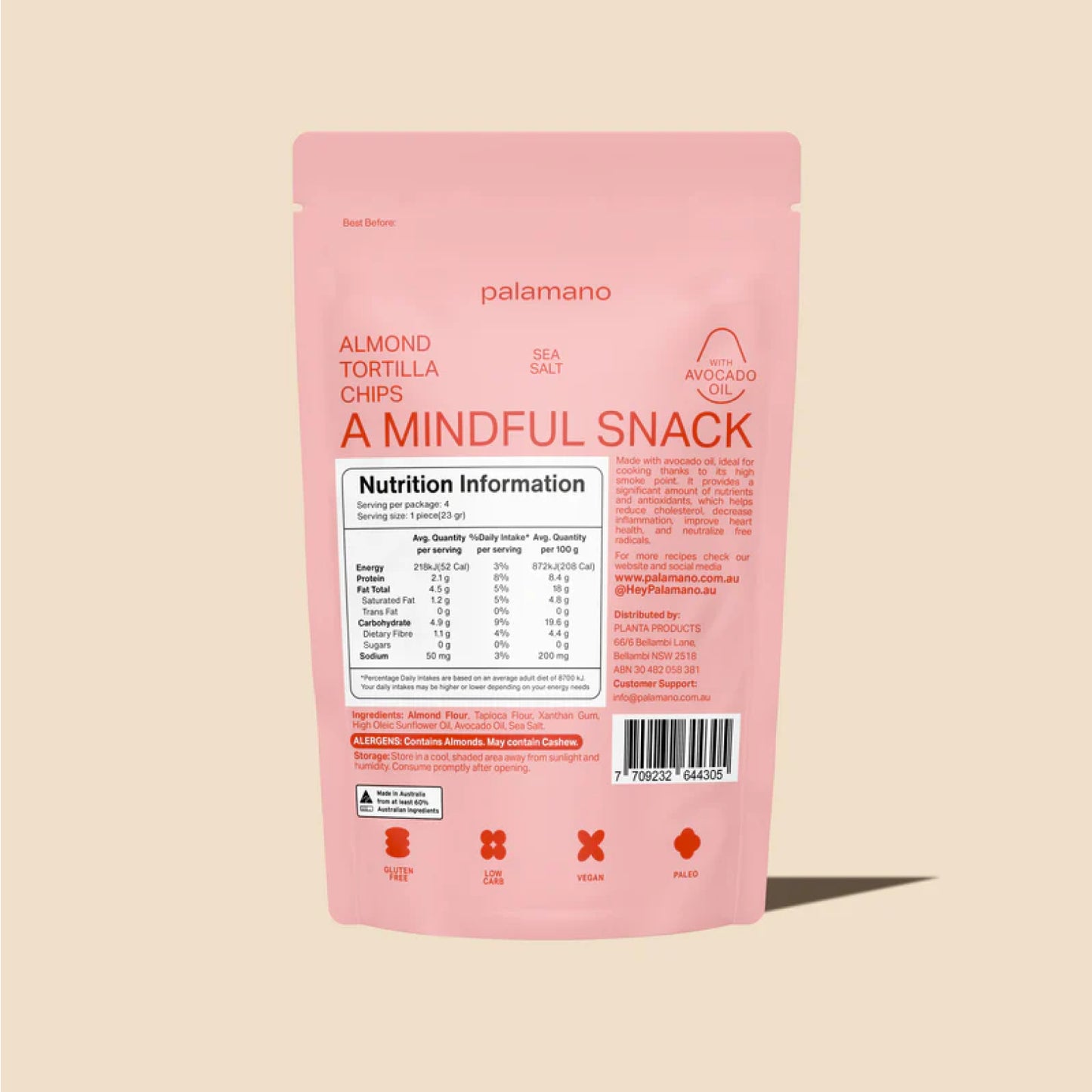 Palamano Sea Salt Almond Tortilla Chips