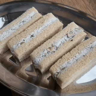 Chicken Waldorf, Apple, Celery, Walnuts & Mayo Finger Sandwiches