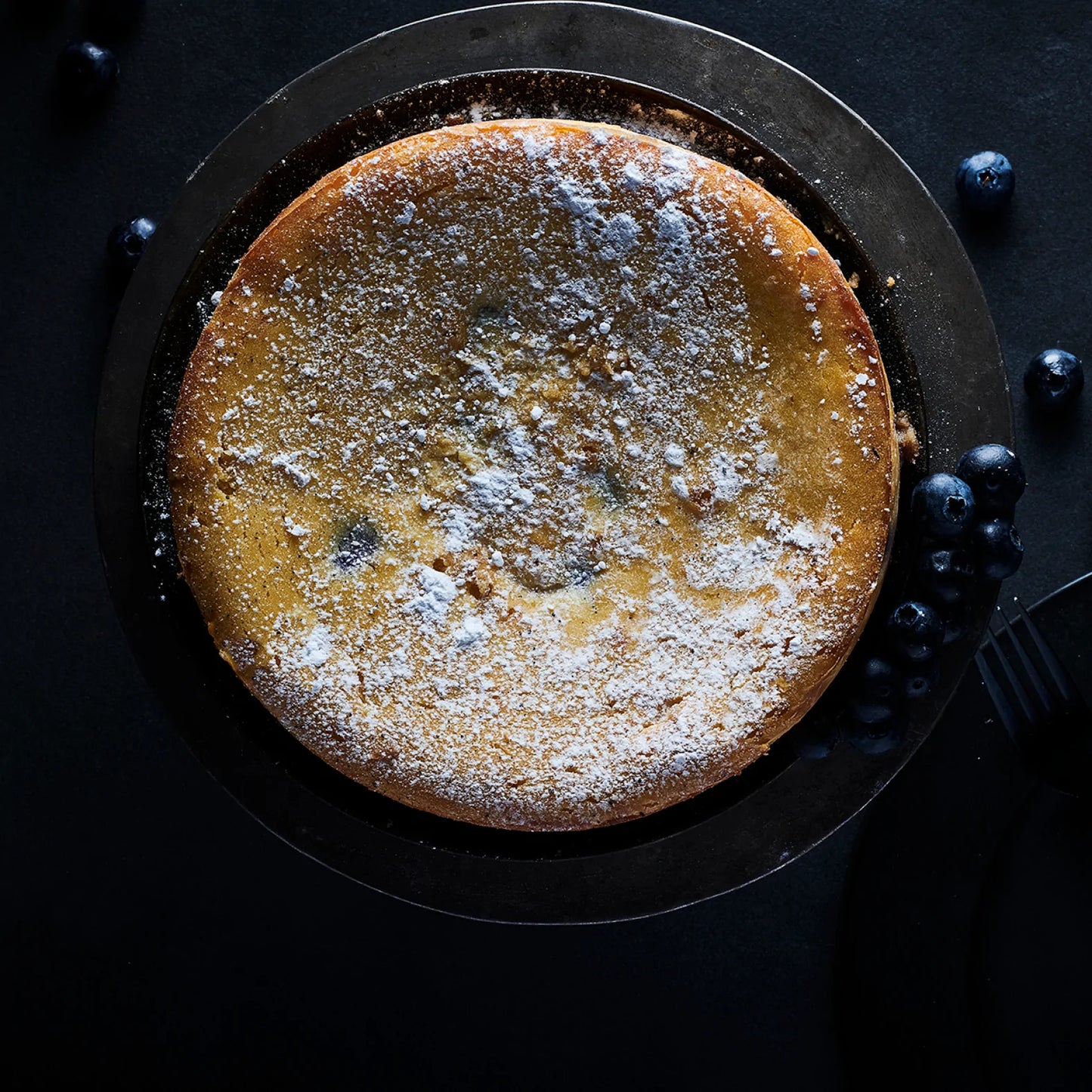 Basque Cheesecake with Blood Orange Curd