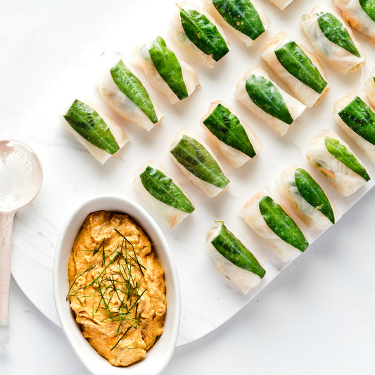 TOM YUM CHICKEN RICE PAPER ROLLS (40)