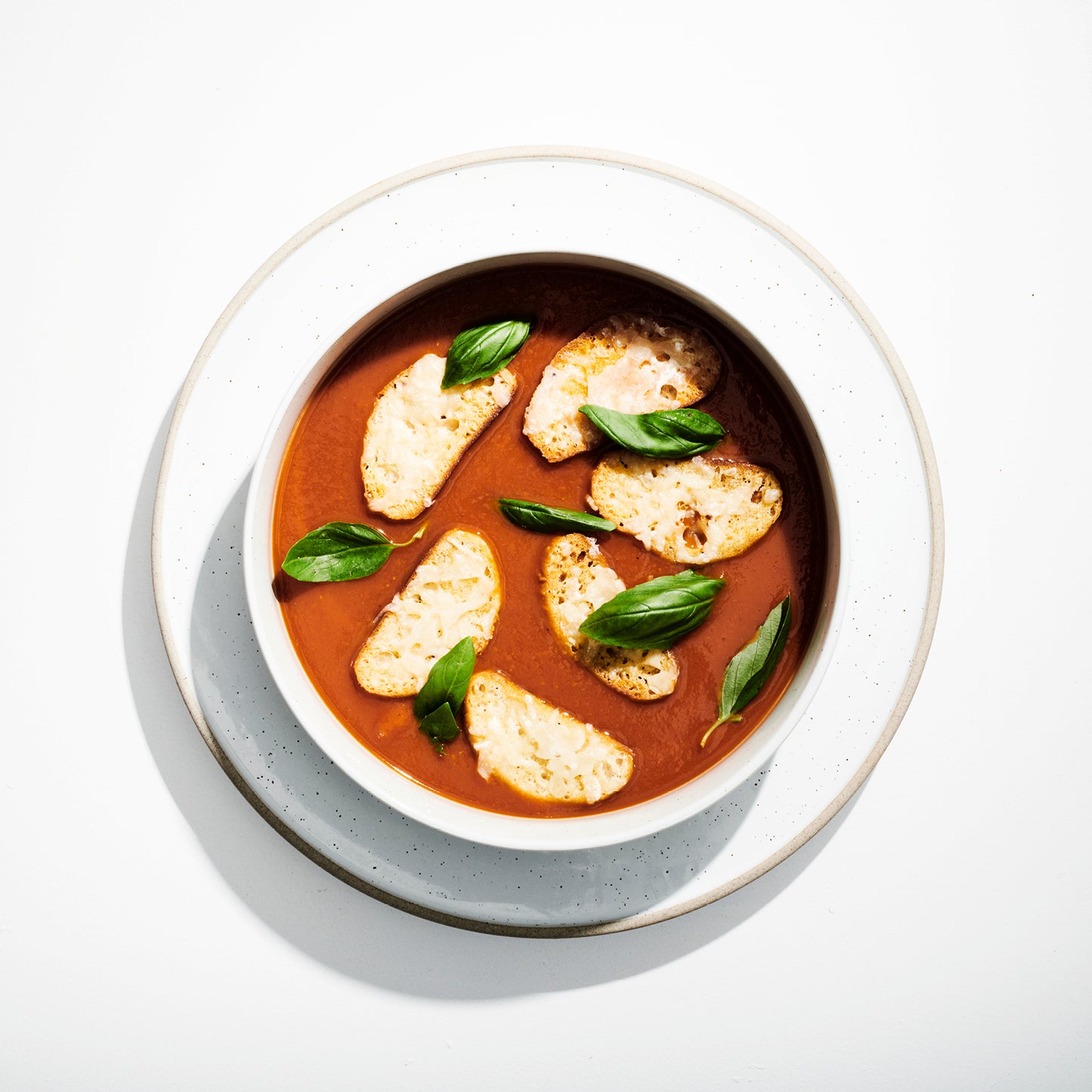 Roasted Tomato & Basil Soup, Gruyere Croutons (frozen)