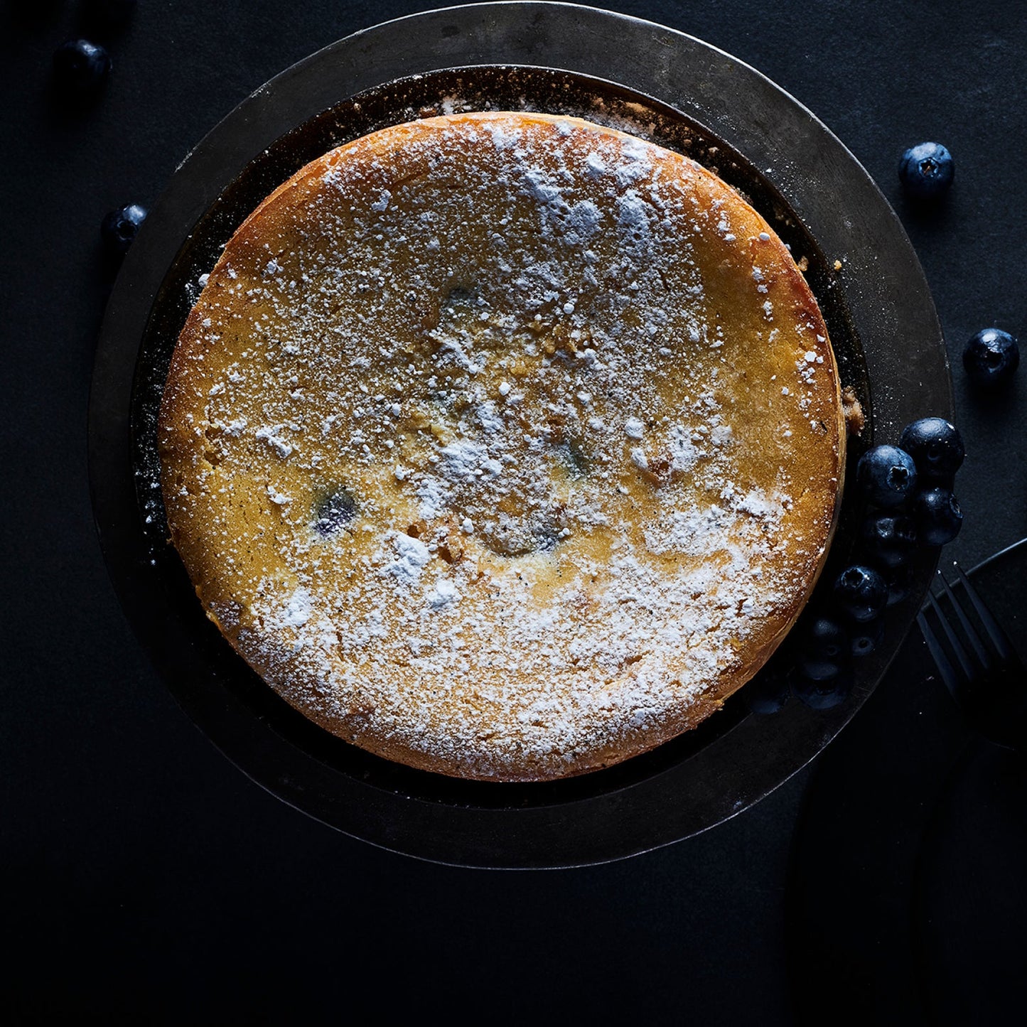 Basque Cheesecake with Spring Berry Compote