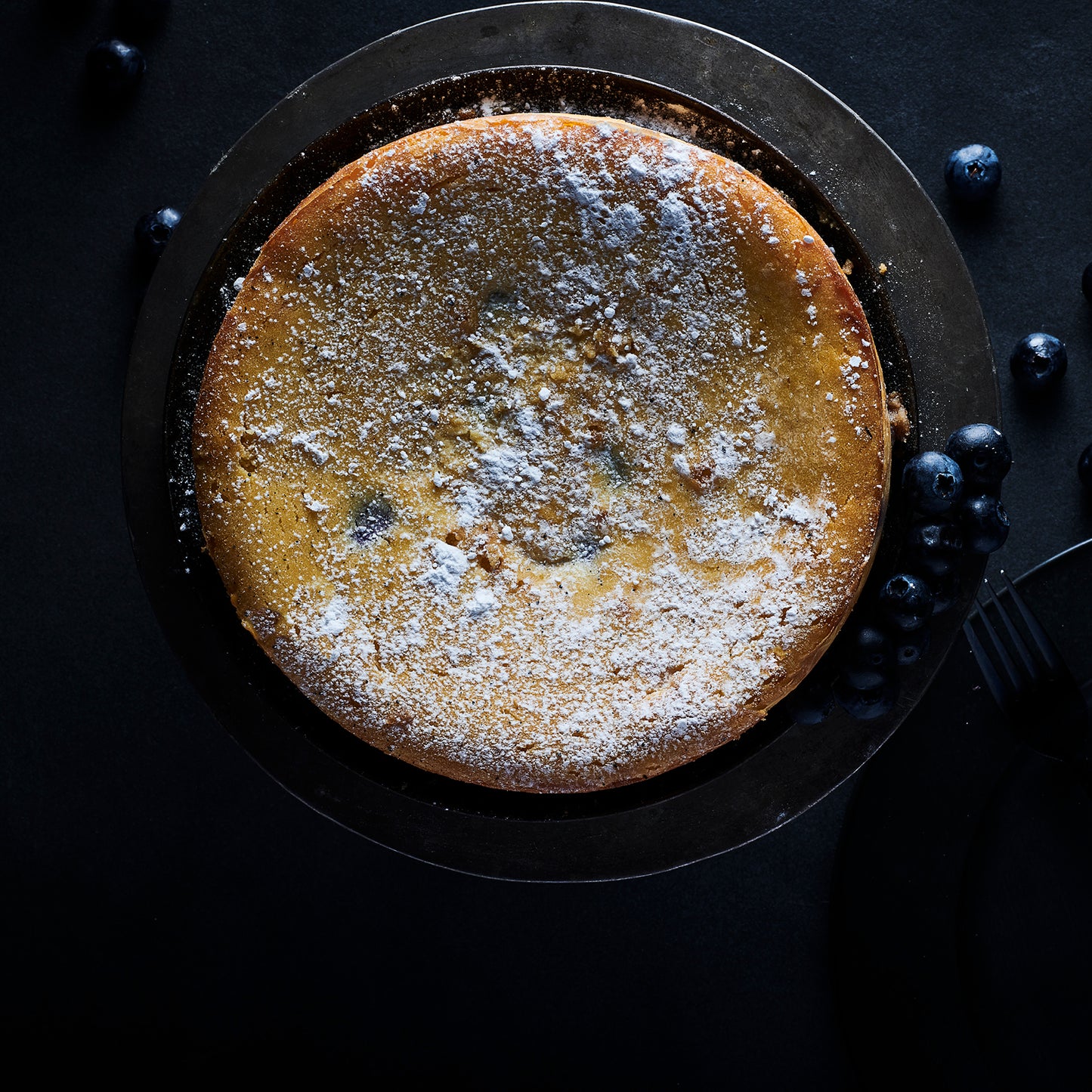 Basque Cheesecake with Berry Compote
