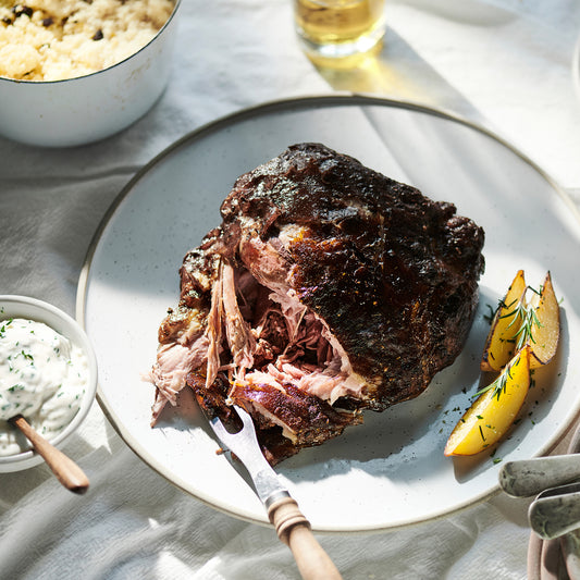 Slow-Cooked Lamb Shoulder, Tzatziki, Greek Style Lemon Roast Potatoes - Single Serve