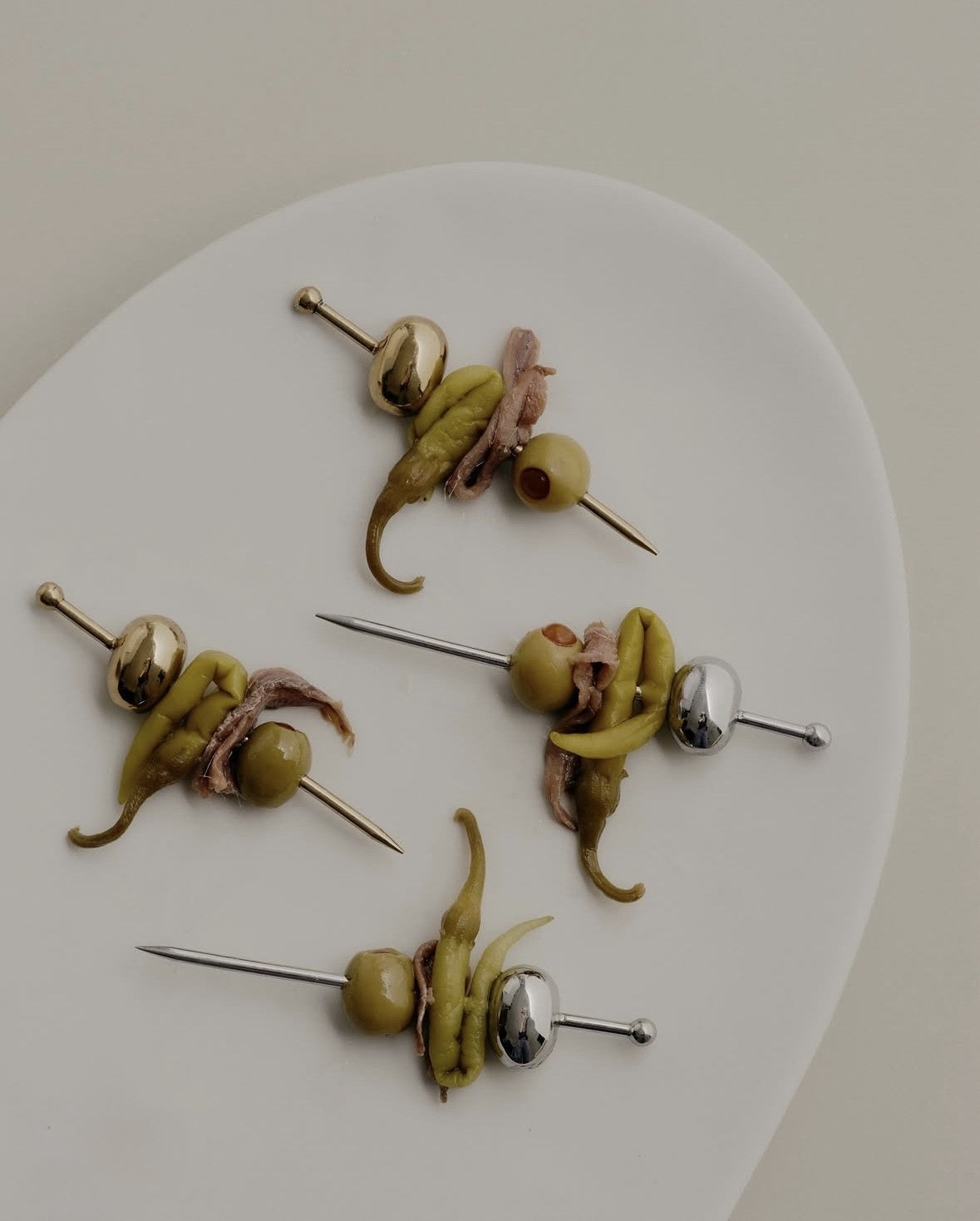 Corey Ashford Olive Cocktail Picks - Silver