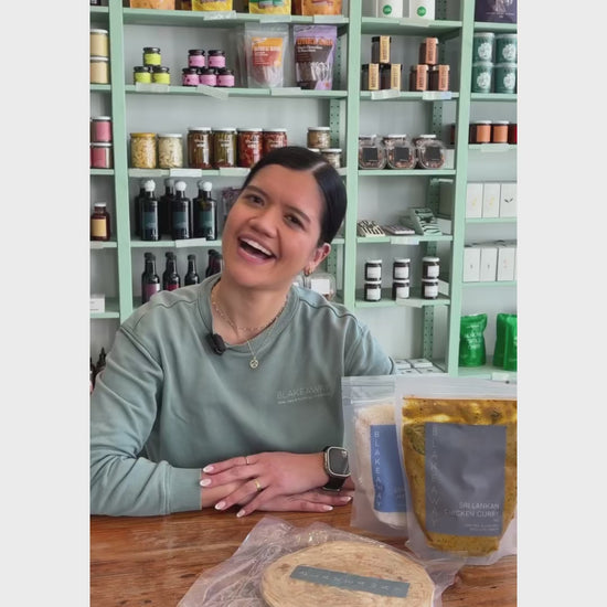 Video of BLAKEAWAY Armadale's assistant manager, Natalie talking through one of her favourite dishes, the Sri Lankan Chicken Curry with a side of Fragrant Rice and Paratha Bread.