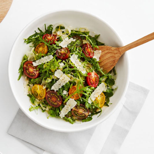 WILD ROQUETTE, HEIRLOOM CHERRY TOMATOES, SALTED RICOTTA, CITRUS VINAIGRETTE