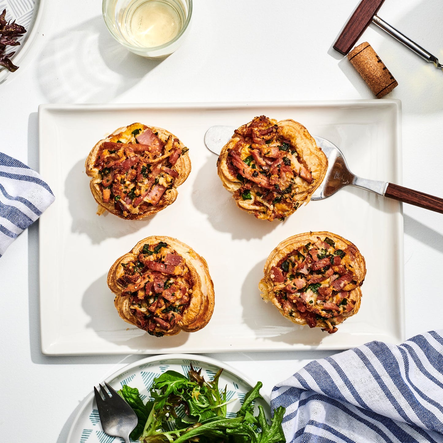 Bacon, Egg & Caramelised Onion Tarts (4)