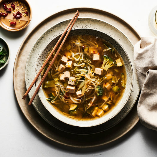 Poached Chicken & Asian Greens, Ginger, Soy & Sesame Broth (frozen)