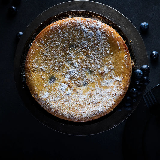 Basque Cheesecake with Blood Orange Curd