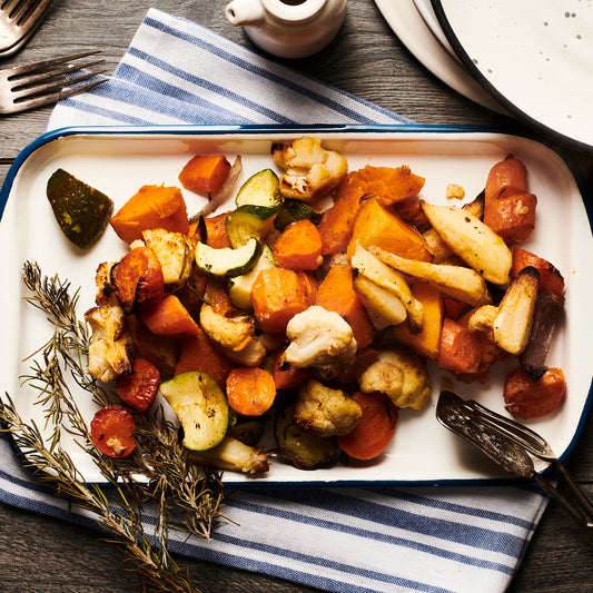 Roasted Root Vegetables with Rosemary Salt