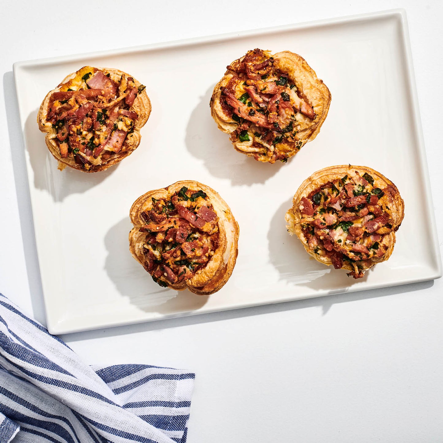 Bacon, Egg & Caramelised Onion Tarts (4)