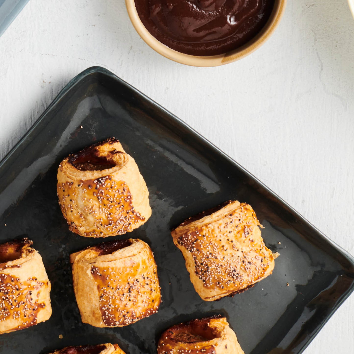 Beef & Pork Sausage Rolls with Tomato Relish (6)